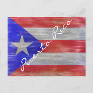 Puerto Rico erschüttert puerto-ricanische Flagge Postkarte