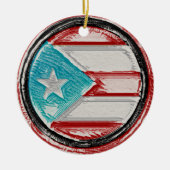 Puerto-Rico-Fahne Circle Ornament (Vorne)