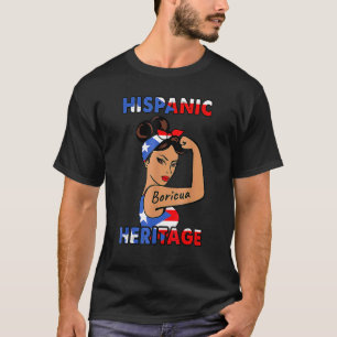Puerto Rico Fahne Hispanic Heritage Boricua Frauen T-Shirt