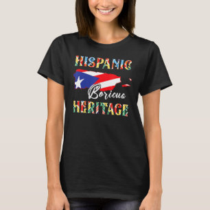 Puerto Rico Fahne Hispanic Heritage Boricua Puerto T-Shirt