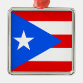 Puerto Rico Fahne Keramik Ornament (Vorne)