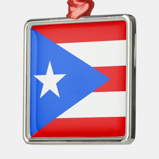 Puerto Rico Fahne Keramik Ornament (Links)