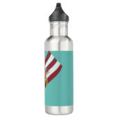Puerto Rico Fahne mit flatter de maga Edelstahlflasche (Rechts)