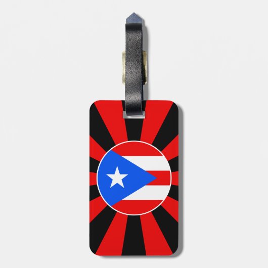 Puerto Rico Fahne, Puerto Rico Fahne / Patrioten Gepäckanhänger (Rückseite vertikal)