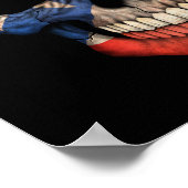 Puerto-Rico-Fahne-Schädel Poster (Ecke)