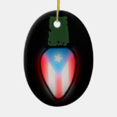 Puerto Rico Fahne Weihnachtsdekoration Keramik Ornament (Vorne)