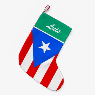 Puerto Rico Fahneneier Weihnachts-Strumpf Kleiner Weihnachtsstrumpf