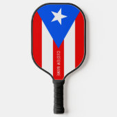 Puerto-Rico-Fahnenracket für Pickleball Schläger (Vorderseite)