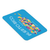 Puerto Rico Farbenfrohe Karte Magnet (Rechte Seite)