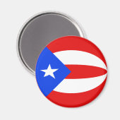 Puerto Rico Fisheye Flag Magnet (Vorderseite/Rückseite)