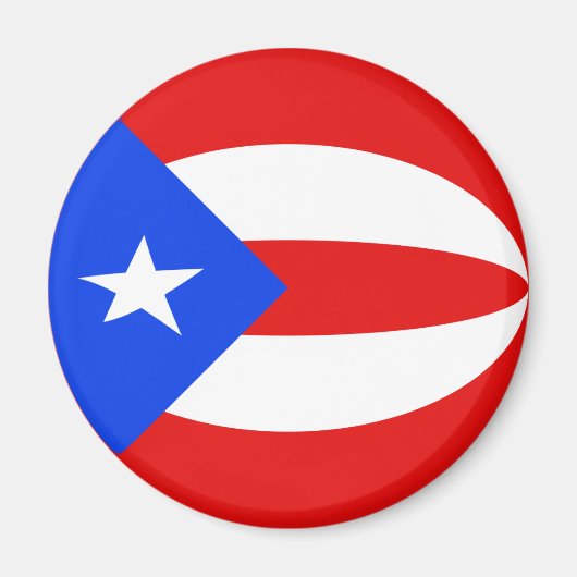Puerto Rico Fisheye Flag Magnet (Vorne)