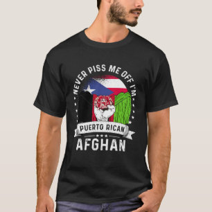 Puerto Rico Flag Afghanistan Grosser Spaß Pride T-Shirt