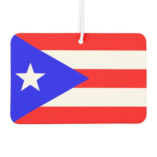 Puerto Rico Flag Air Freshener Autolufterfrischer (Rückseite)