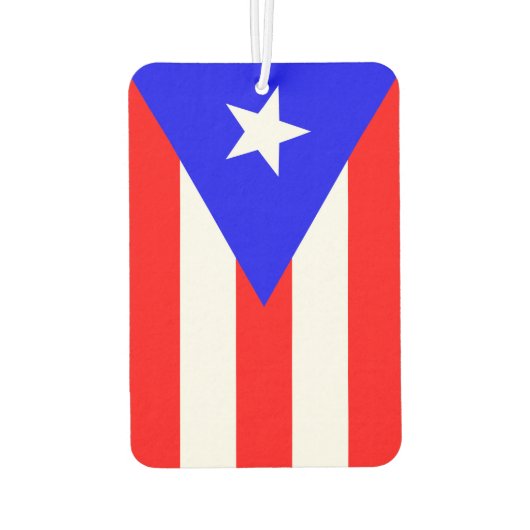 Puerto Rico Flag Air Freshener Autolufterfrischer (Rückseite)