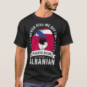 Puerto Rico Flag Albanien Spaß Pride T-Shirt (Vorderseite)