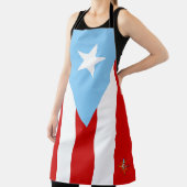 Puerto Rico Flag All Over Print Large Apron Schürze (InSitu)