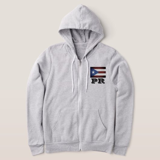 Puerto Rico Flag benutzerdefinierte Reißverschluss Hoodie (Ablage )