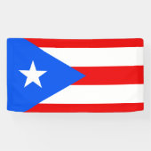Puerto Rico Flag benutzerdefiniertes Banner-Zeiche Banner (Horizontal)