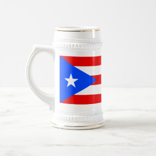 Puerto Rico Flag Bierglas
