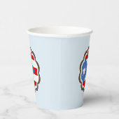 Puerto Rico Flag Blume Paper Cup Pappbecher (Rechts)