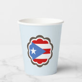 Puerto Rico Flag Blume Paper Cup Pappbecher (Vorderseite)