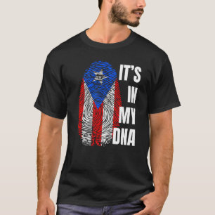Puerto Rico Flag Boricua Fingerprint Black History T-Shirt