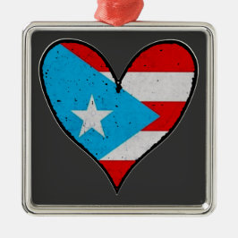 Puerto Rico Flag | Boricua Heart, Puerto Rico Ornament Aus Metall