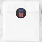 Puerto Rico Flag Boricua Runder Aufkleber (Tasche)