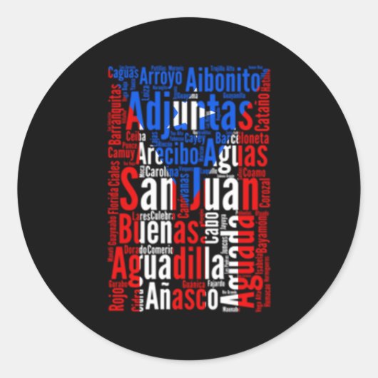Puerto Rico Flag Boricua Runder Aufkleber (Vorderseite)