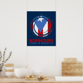 Puerto Rico Flag Borinquen Poster (Küche)