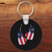 Puerto Rico Flag Boxing Gloves Boxer Boricua Patri Schlüsselanhänger (Vorderseite)