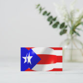 Puerto Rico Flag Business Card Visitenkarte (Stehend Vorderseite)
