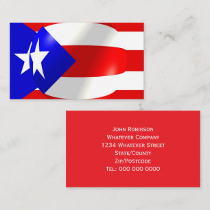 Puerto Rico Flag Business Card Visitenkarte