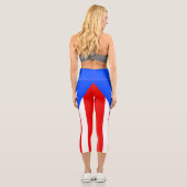 Puerto Rico Flag Capri Leggings (Rückseite)