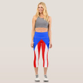 Puerto Rico Flag Capri Leggings (Vorderseite)