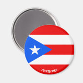 Puerto Rico Flag Charming Patriotic Magnet (Vorderseite/Rückseite)