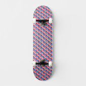 Puerto Rico Flag Colors Hearts Pattern Patriotic Skateboard (Vorderseite)