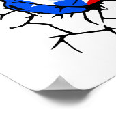 Puerto Rico Flag Cooles Poster (Ecke)