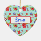 Puerto Rico Flag de Maga Keramik Ornament (Hinten)