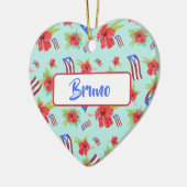 Puerto Rico Flag de Maga Keramik Ornament (Links)