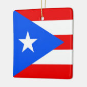 Puerto Rico Flag Design Keramikornament (Links)