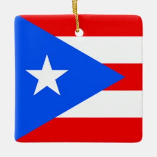 Puerto Rico Flag Design Keramikornament (Vorderseite)