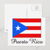 Puerto Rico Flag Design Postkarte (Vorne/Hinten)