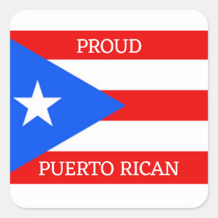 Puerto Rico Flag Design Quadratischer Aufkleber