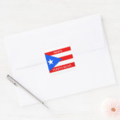 Puerto Rico Flag Design Quadratischer Aufkleber (Umschlag)