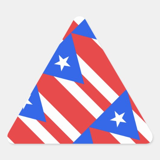 Puerto Rico Flag Dreieckiger Aufkleber (Vorderseite)