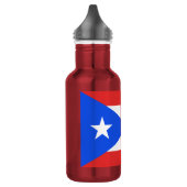 Puerto Rico Flag Edelstahlflasche (Links)