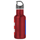Puerto Rico Flag Edelstahlflasche (Rückseite)