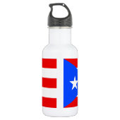 Puerto Rico Flag Edelstahlflasche (Rückseite)