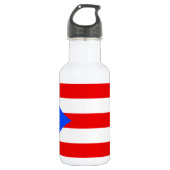 Puerto Rico Flag Edelstahlflasche (Vorderseite)